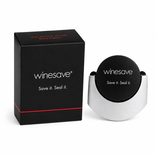 Winesave locking wine bottle stopper